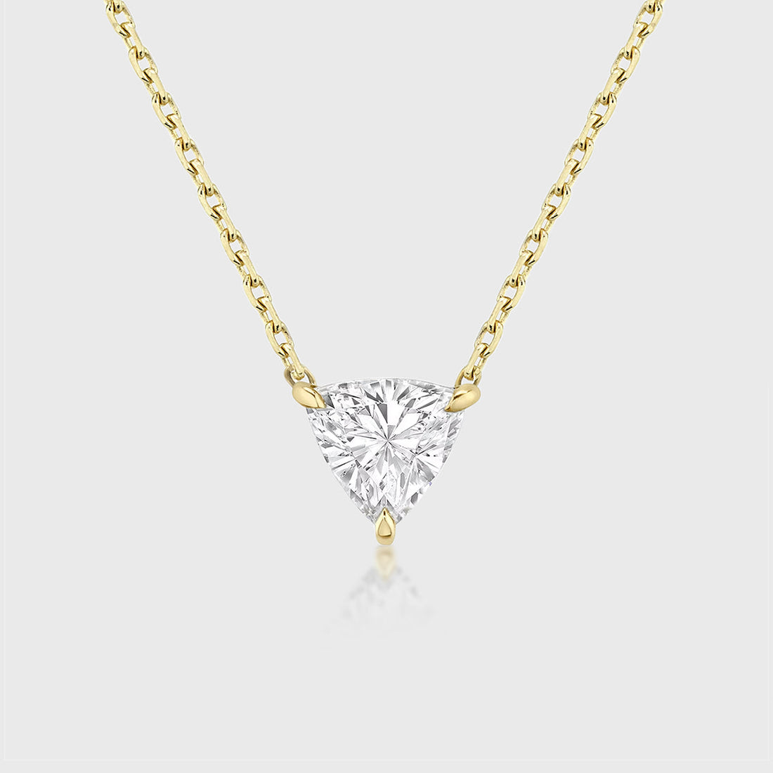 1.0 Carat Triangular Cut Lab grown diamond Pendant Necklace
