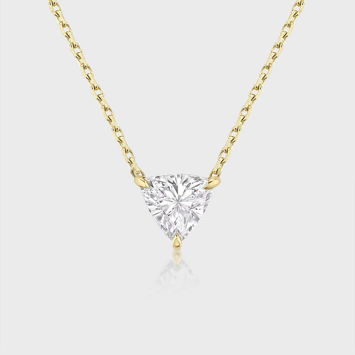 1.0 Carat Triangular Cut Lab grown diamond Pendant Necklace