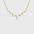 Seven graduated Lab grown Diamonds Pendant Necklace