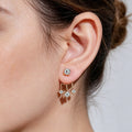 Lab grown Diamonds Antique Cluster Earrings Set