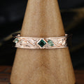 Nature Inspired Men's Diamonds Engagement Band | Solid gold Men Ring