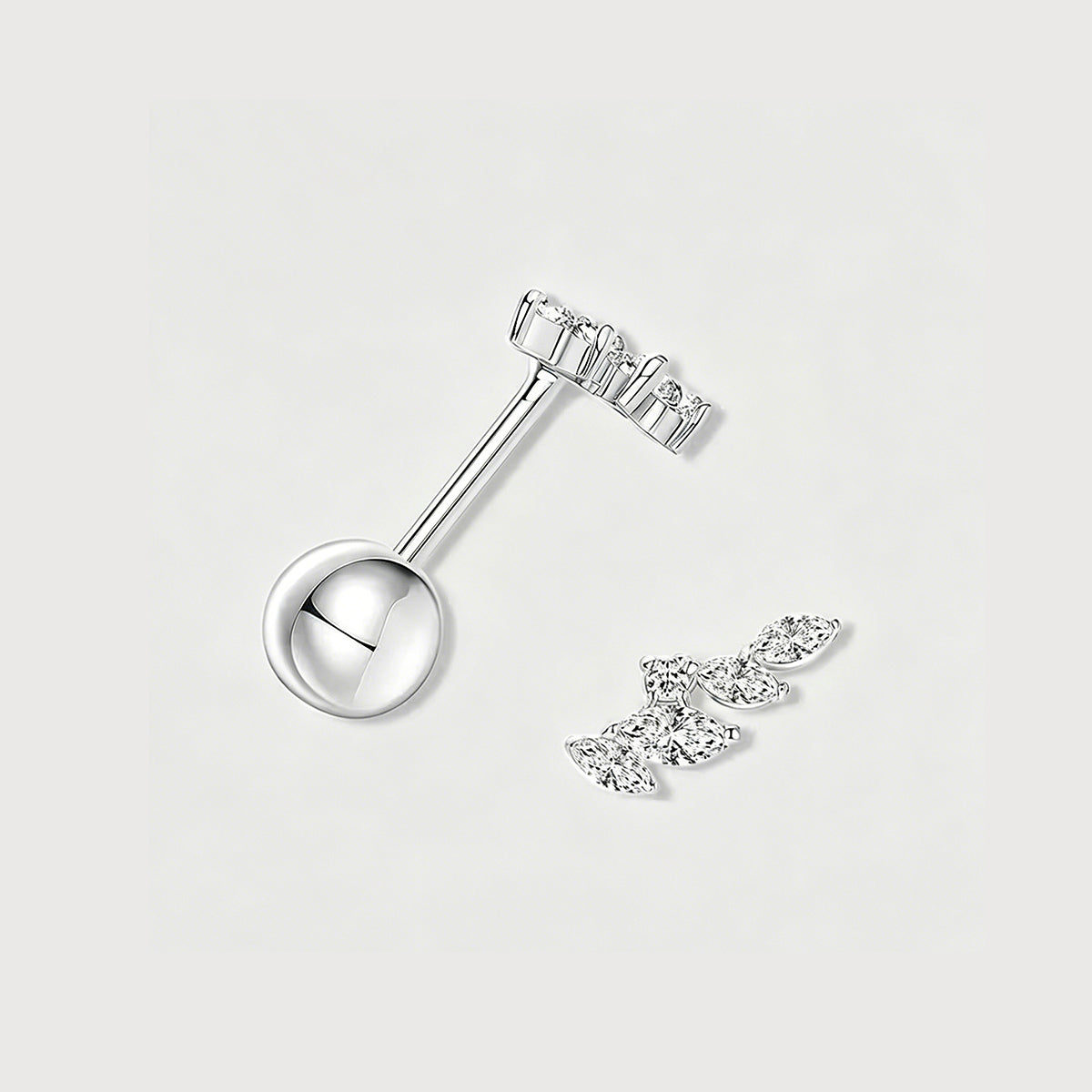 Multi Shape Lab grown Diamonds Drop Earring