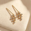 Round Lab grown Diamond Drop Earrings Set