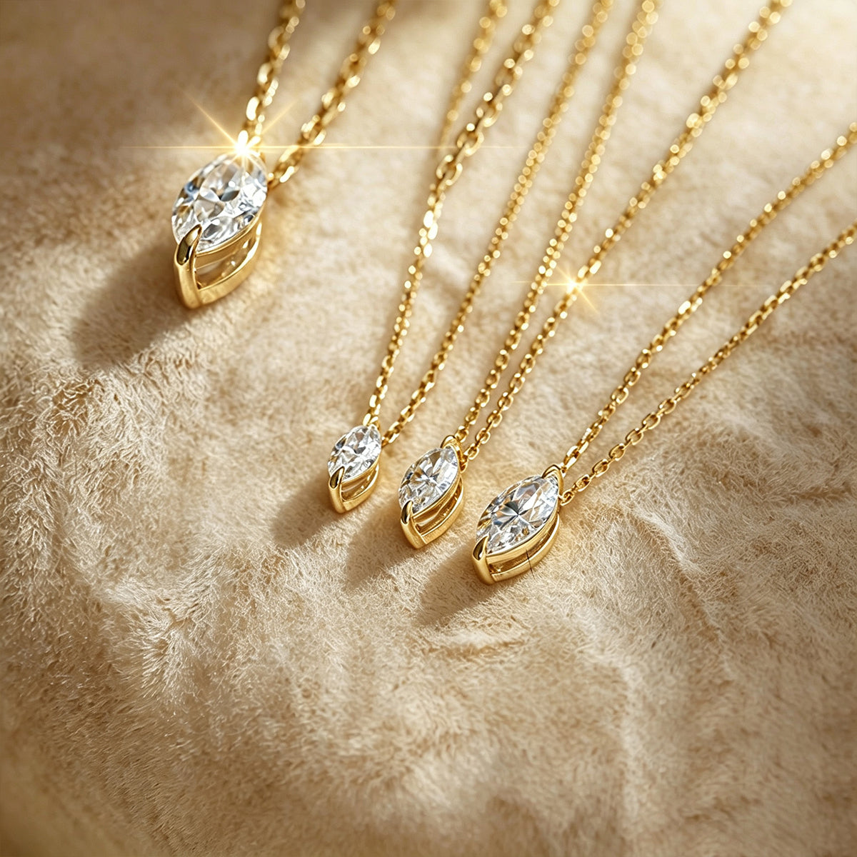 1.0 Carat Marquise Cut Lab grown diamond Pendant Necklace
