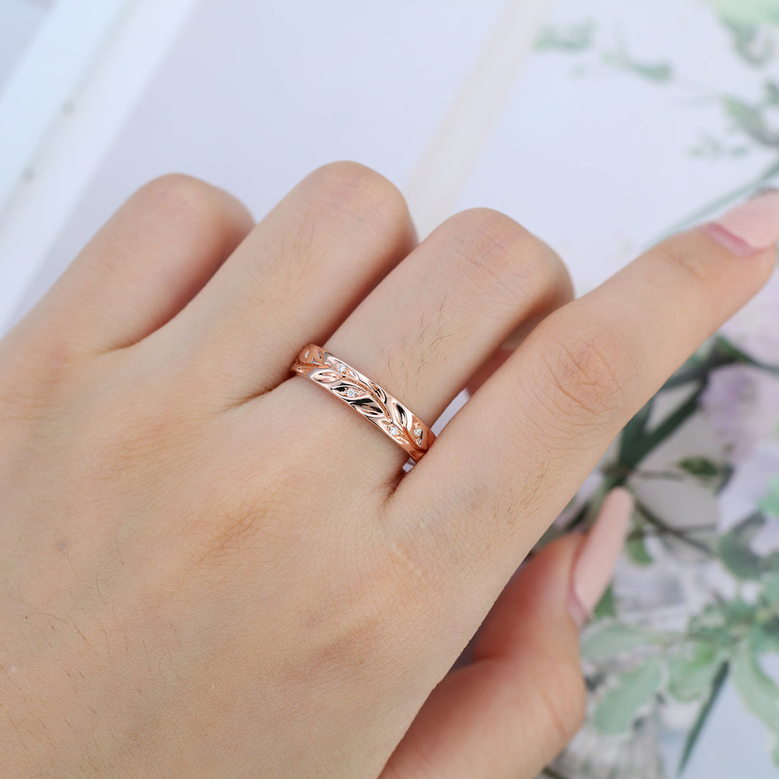 Luxury Men's Diamonds Engagement Band - Solid gold men ring