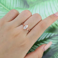 Nature Inspired Marquise cut Moissanite Leaf Gold Engagement Ring