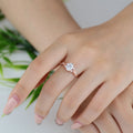 Nature Inspired Oval cut Moissanite Leaf Gold Engagement Ring