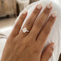 1.0CT~5.0CT Oval cut Lab grown Diamond Cluster Engagement Ring