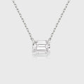 1.0 Carat  Emerald cut Lab grown diamond Pendant Necklace
