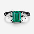 1.7Ctw  Emerald cut Lab Emerald Engagement Ring