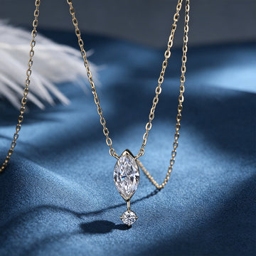 1.0 Carat Marquise Cut Lab grown diamond Pendant Necklace