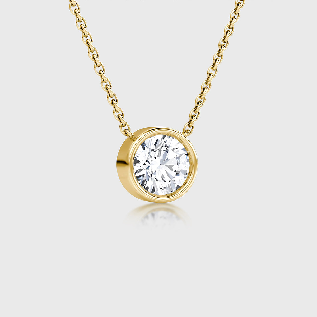 1.0Carat Round Cut Lab grown Diamond Pendant Necklace