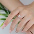 Nature Inspired Oval cut Moissanite Leaf Gold Engagement Ring