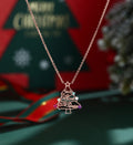 Christmas Tree  Pendant Necklace with Mix stones