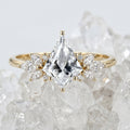 1.0CT~3.0CT Kite cut Lab grown Diamond Cluster Engagement Ring