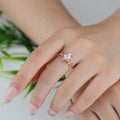 Nature Inspired Kite cut Moissanite Leaf Gold Engagement Ring