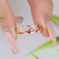 Nature Inspired Men's Diamonds Engagement Band | Solid gold Men Ring