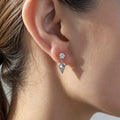 Kite cut Lab grown Diamonds Minimalist Drop Earrings Set