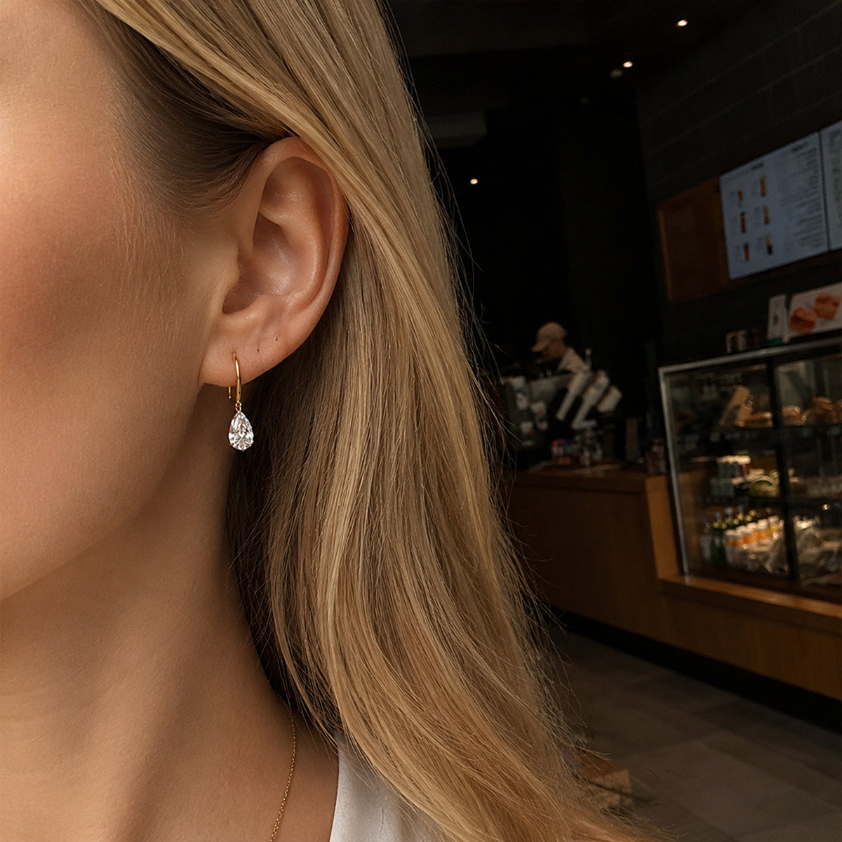 Pear Lab grown Diamonds Earrings Set