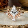 Vintage 1.0CT~3.0CT Kite cut Lab grown Diamond Engagement Ring
