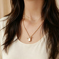 Open Her Heart-Lock Design Pendant Necklace