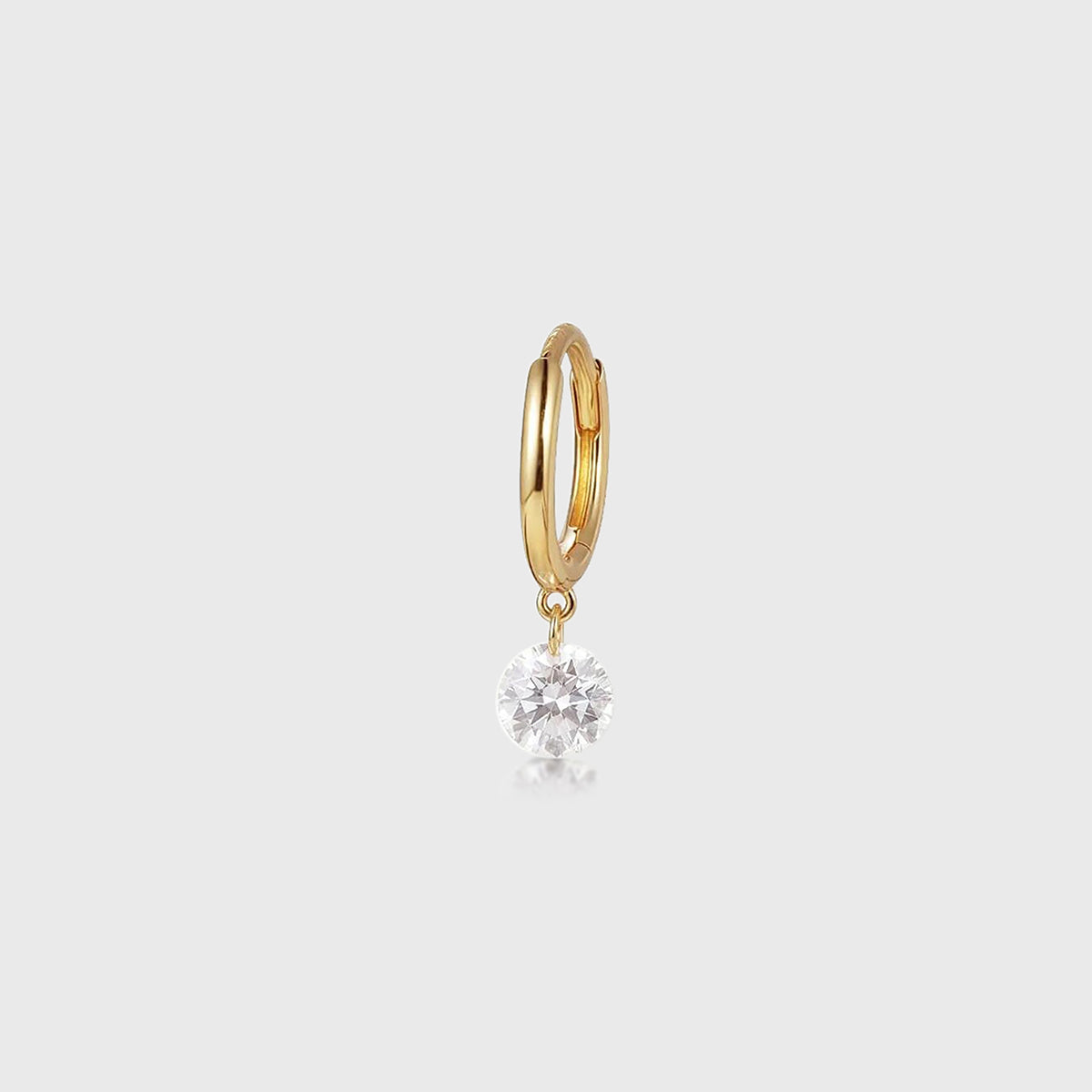 Round Lab grown Diamonds Hoop Earrings Set