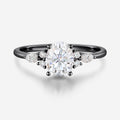 Oval cut Moissantie Cluster Engagement ring