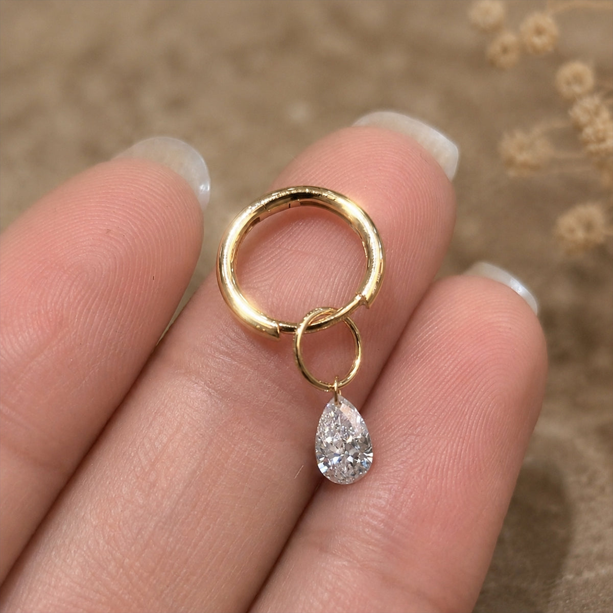 Pear Lab grown Diamonds Mismatched Earrings Set