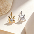 Round cut Lab grown Diamonds Star Drop Earrings Set