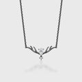 Pear cut Moissanite Pendant Necklace with Moissanite or Diamonds