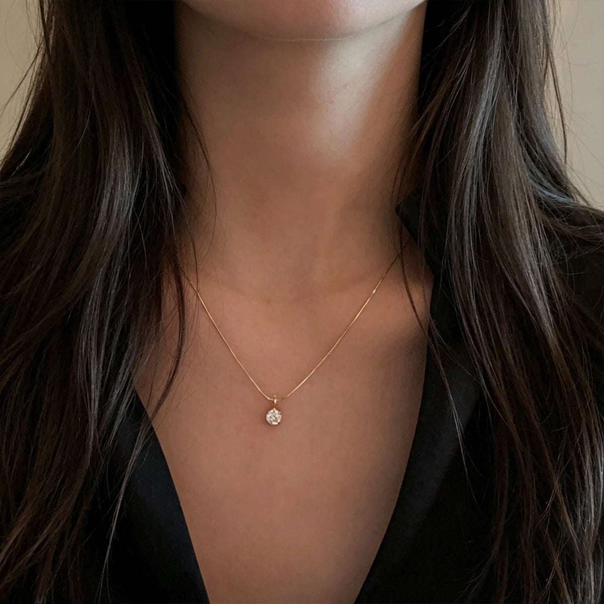 1.0 Carat Marquise Cut Lab-grown Diamonds Pendant Necklace