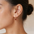 Princess cut Lab Grown Diamond Hoop Earrings Set