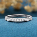 Round cut Moissanite | Diamonds Full Eternity Wedding Band