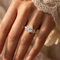 1.0CT~3.0CT Kite cut Lab grown Diamond Cluster Engagement Ring
