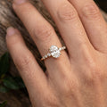 1.0CT~5.0CT Oval Shaped Lab grown Diamond Engagement Ring