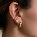 Pear Moissanite Minimalist Studs Earrings Set