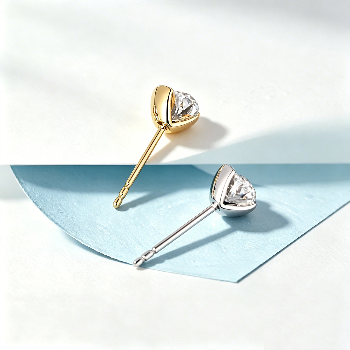 Oval Lab grown Diamonds Hoop Earrings Set