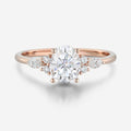 Oval cut Moissantie Cluster Engagement ring