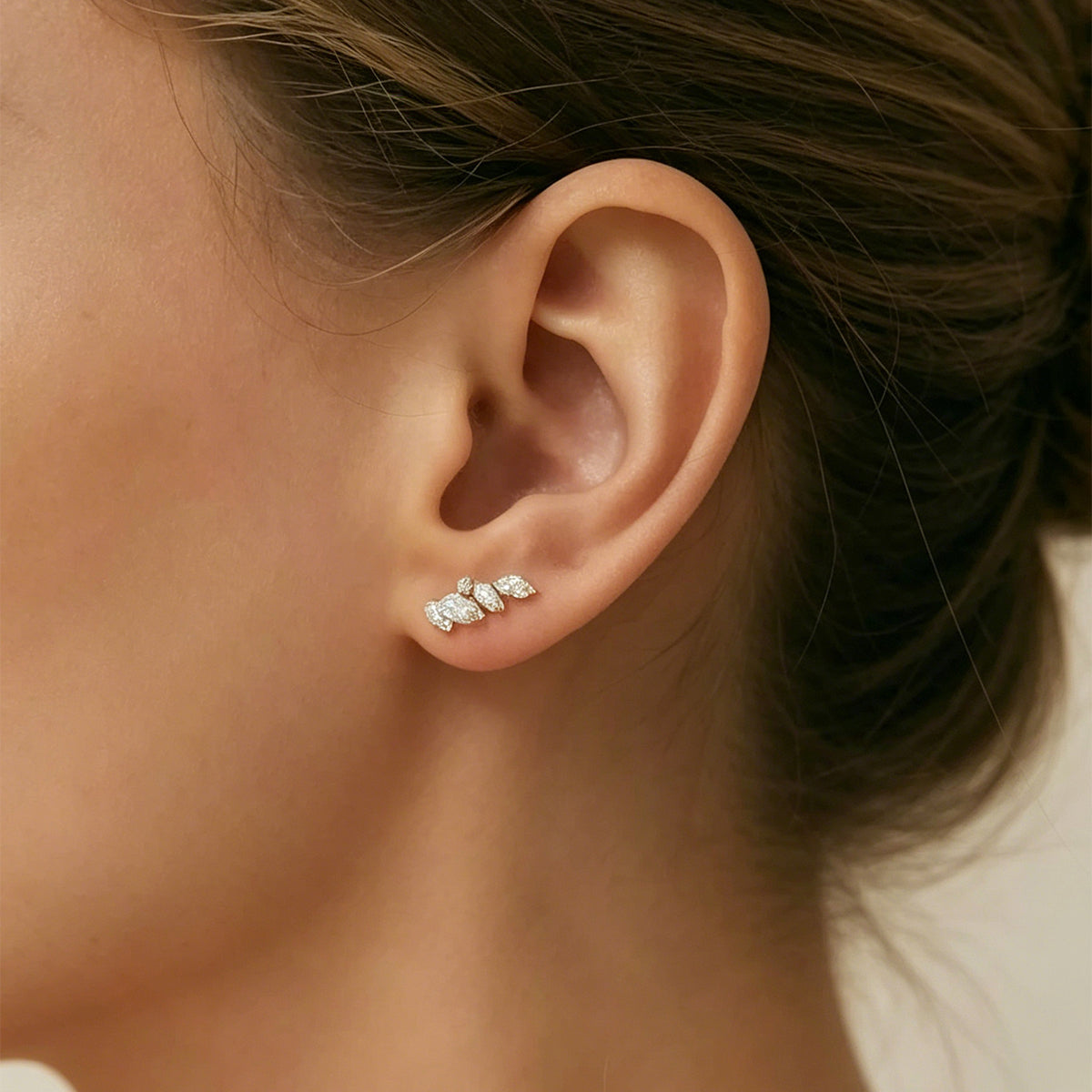 Multi Shape Lab grown Diamonds Drop Earring