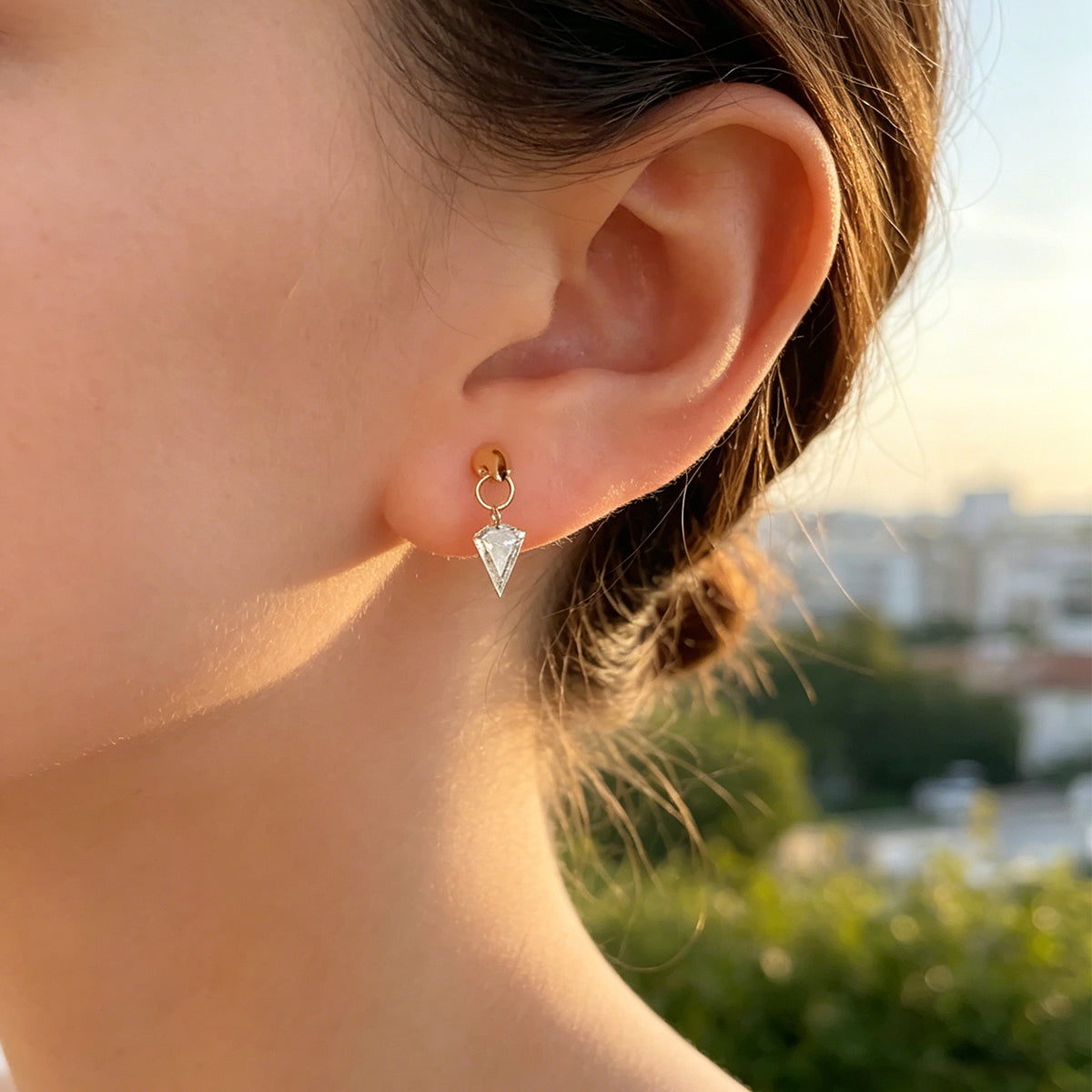 Marquise Lab grown Diamond Drop Earrings Set