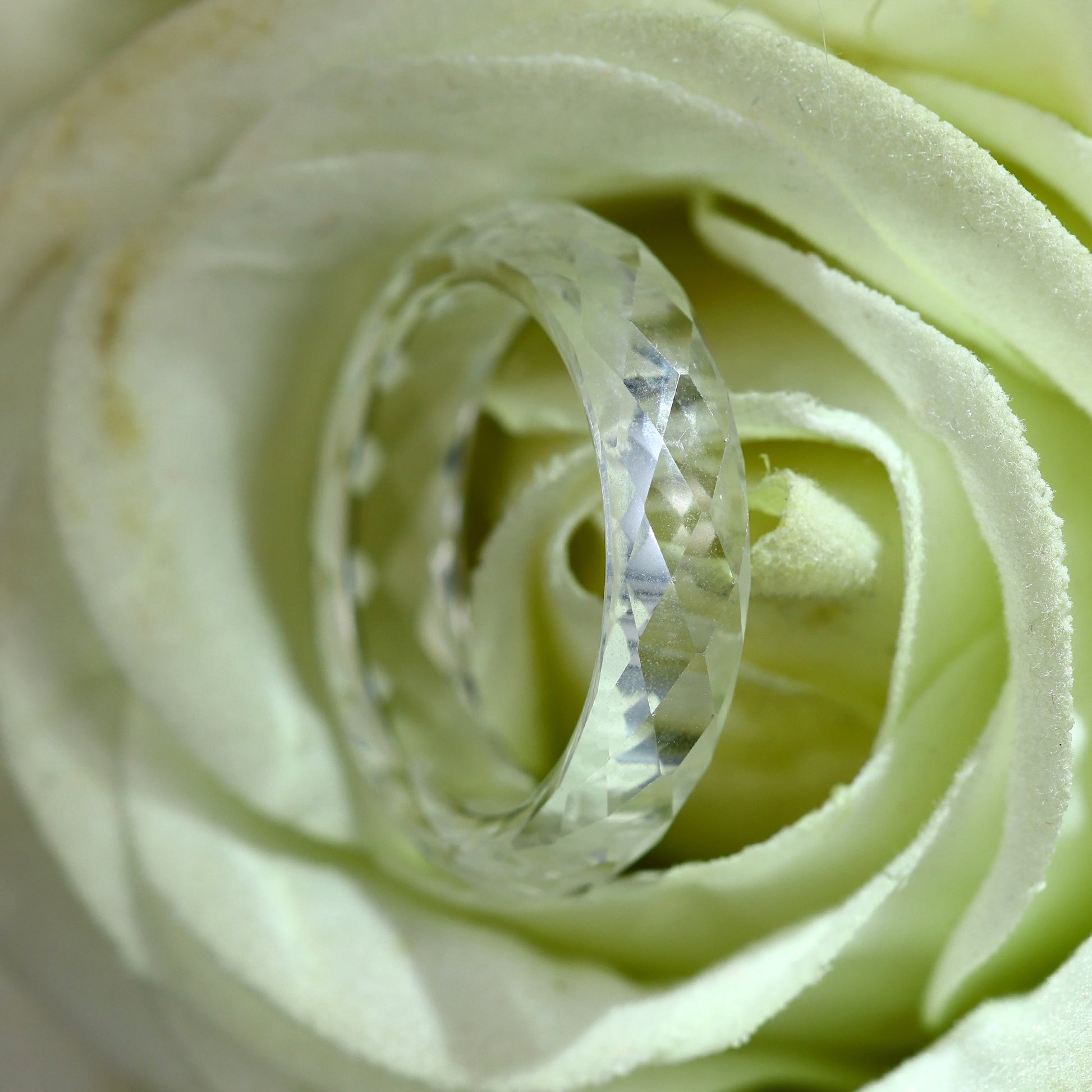 Lab-grown White Sapphire Ring