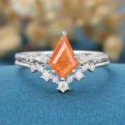 Kite Cut Sunstone Wedding Bridal Set