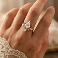 Vintage 1.0CT~3.0CT Kite cut Lab grown Diamond Engagement Ring