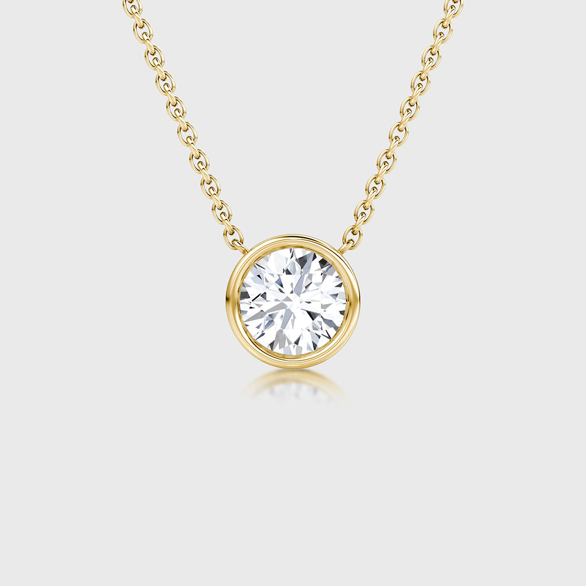 1.0Carat Round Cut Lab grown Diamond Pendant Necklace