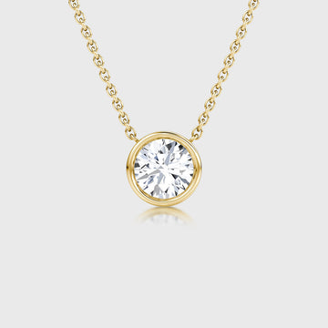 1.0Carat Round Cut Lab grown Diamond Pendant Necklace