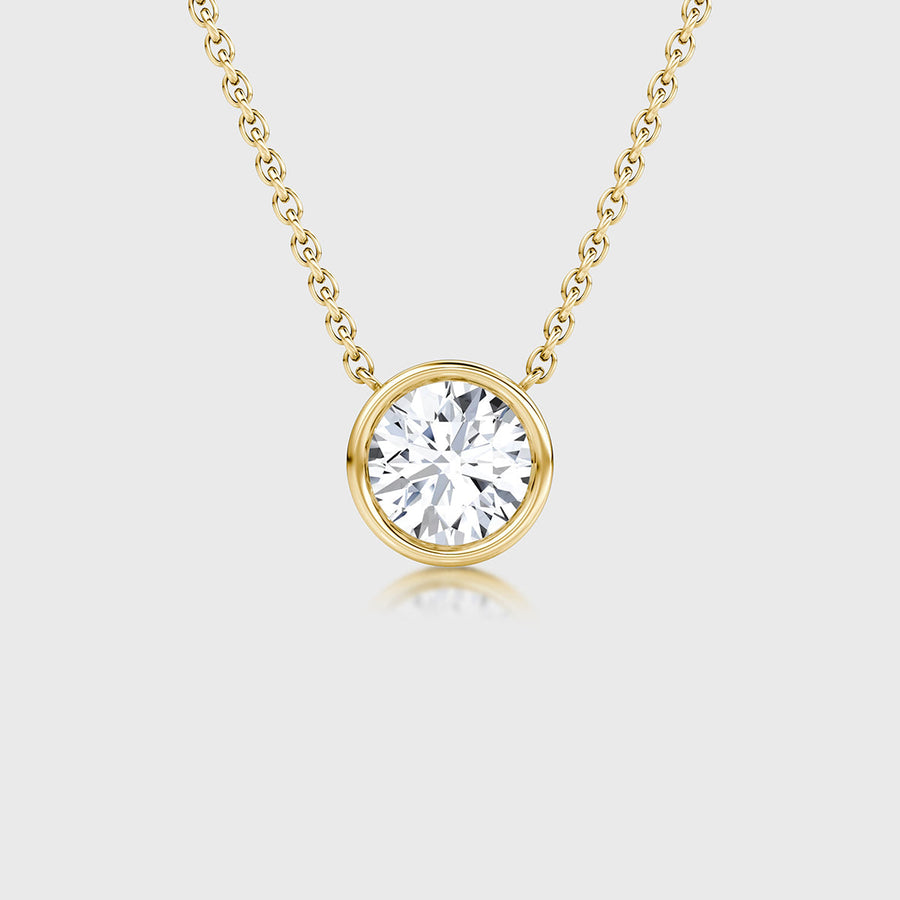 1.0Carat Round Cut Lab grown Diamond Pendant Necklace