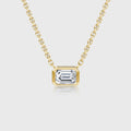 1.0 Carat Emerald Cut Lab grown diamond Pendant Necklace