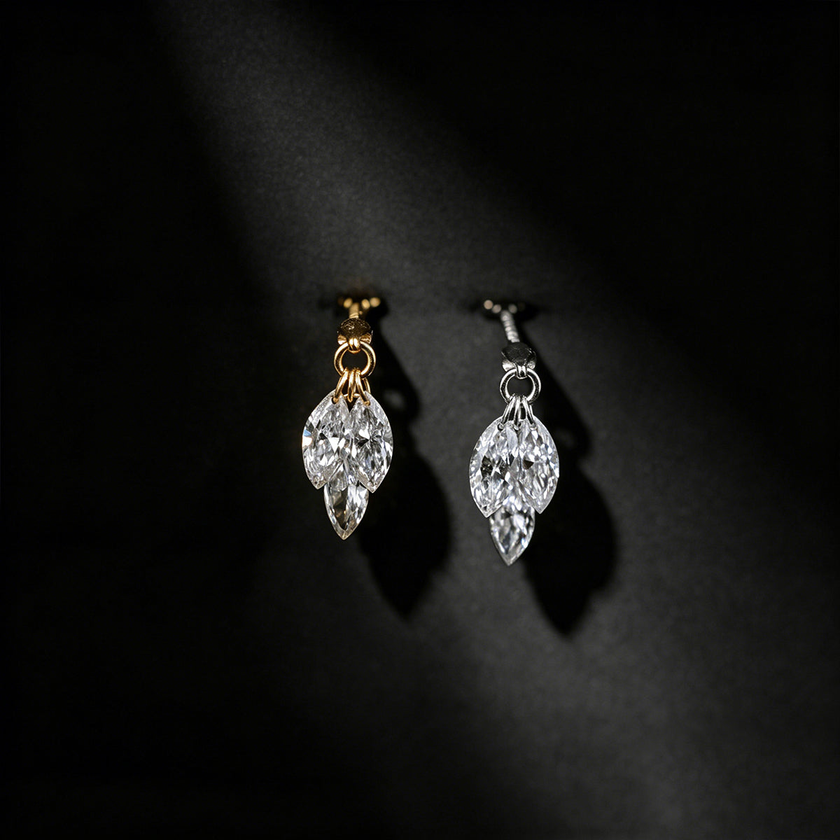 Triple Marquise Lab grown Diamonds Earrings Set