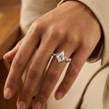 1.0CT~3.0CT Kite cut Lab grown Diamond Cluster Engagement Ring