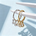 Triple Lab grown Diamonds Hoop Earrings Set